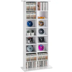 VEVOR Media Storage Cabinet, Adjustable DVD Cabinet, CD Storage Holds up to 1080 CDs, Protects Organizes Music, Movie, Video Games or Memorabilia Collections-EspressoVEVOR Super Brand Day