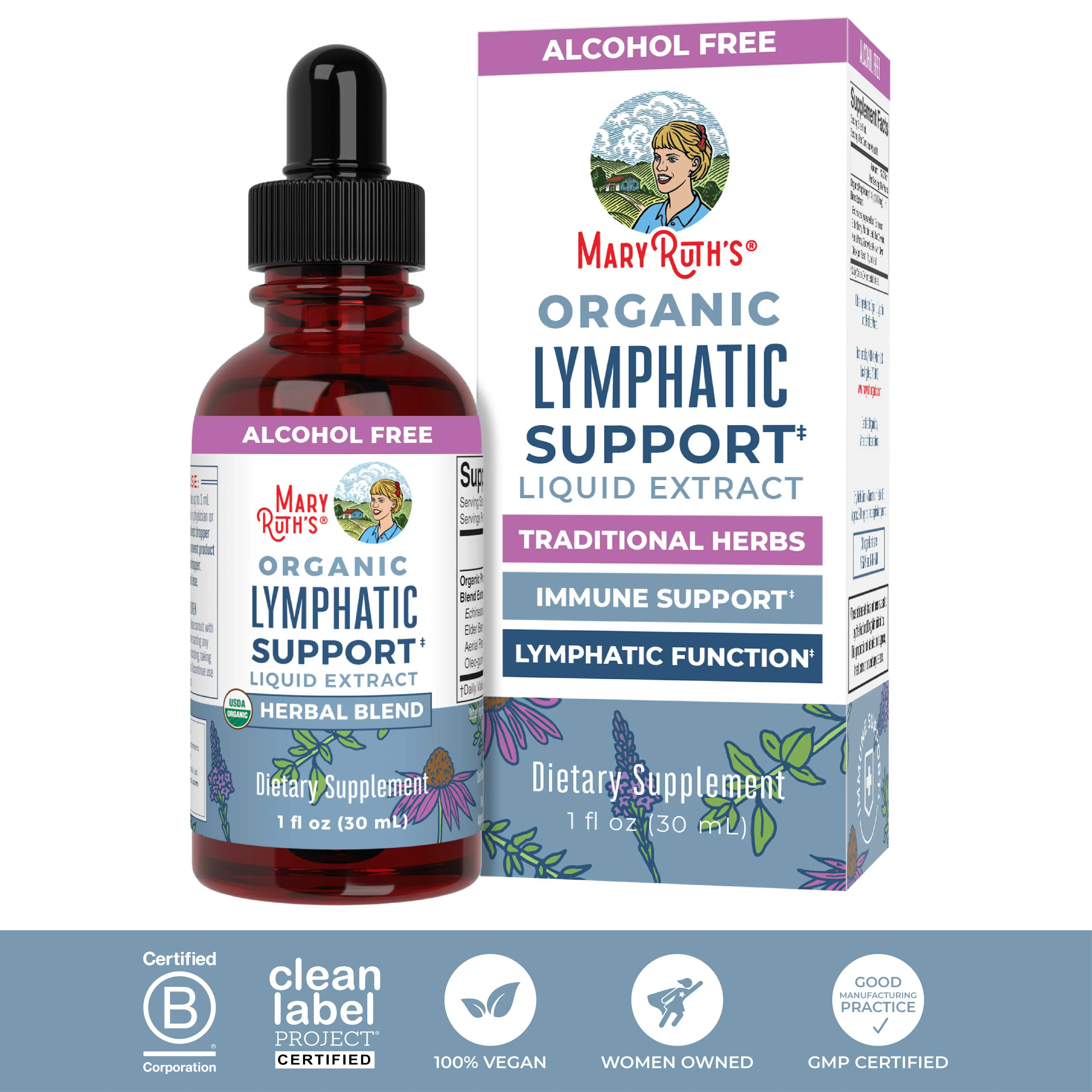MaryRuth's Lymphatic Support Herbal Blend Liquid Drops - USDA Organic Lymphatic...