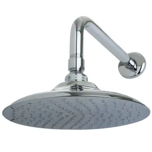 212 MAIN Victorian-Style Polished Chrome Solid Brass Tarnish-Free 8-in. Rainfall Shower Head with 12-in. Shower Arm
