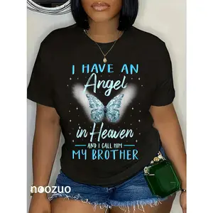 100% Cotton Brother I Have Angel in Heaven Love Family Remembrance T-Shirt