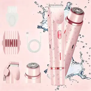 A high-quality, dual-head, waterproof 2-in-1 trimmer and epilator, suitable for use on the underarms, legs, arms and all over the body; a wet and dry hair removal tool; epilator, hair remover and body hair shaver; electric hair removal