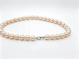 Ne13 9-11mm glamorous  champagne color freshwater Pearl Handmade  Charm Trendy Stackable Jewelry   for Women
