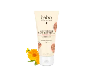Babo Botanicals Moisturizing Oat & Calendula Conditioner – Made with Plant-Based Ingredients – Moisturizes & Softens Hair – Dermatologist Tested – 6 fl oz (180 ml)