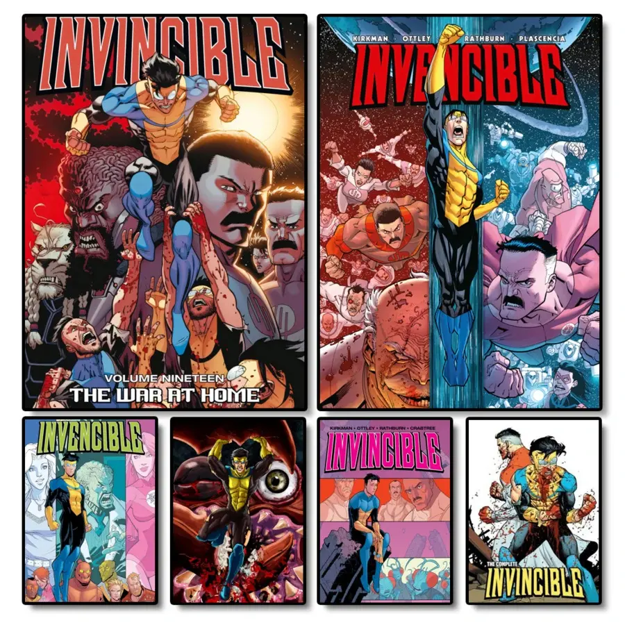 1pc Wall Arts Posters FramelessPop Art Deco Invincible Comic War Canvas Poster, Frameless Wall Art Print For Home Office, Living Room, Classroom - Indoor Artwork, Seasonal Decor