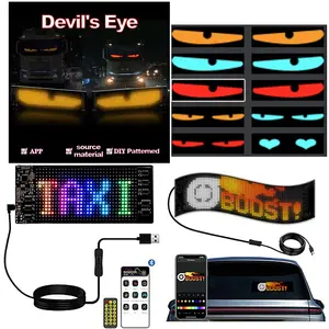 LED funny display screen, electrostatic adsorption high brightness display screen, IP64 waterproof can be used in shops, homes, windows, and cars