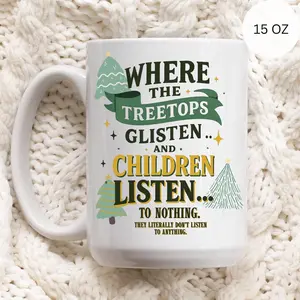 Funny Christmas coffee mug holiday gift for moms parents teachers friends stocking stuffer Secret Santa winter cocoa tea cup festive humor 3HPSYN