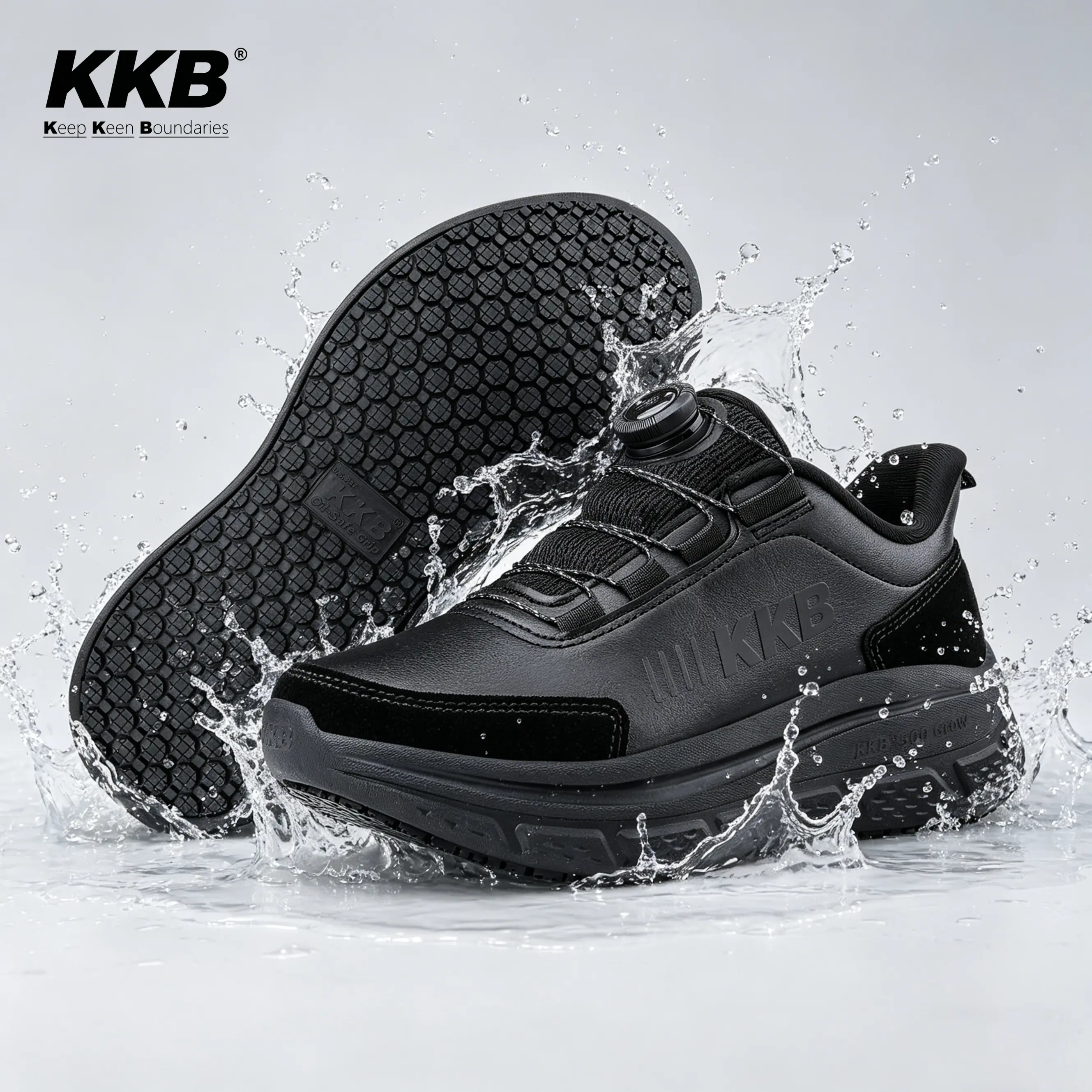 Non Slip Work Shoes Women Easy Slip Walking Shoes for Women Water Resistant Sneakers for Restaurant Kitchen Nursing with Arch Fit Support Orthopedic