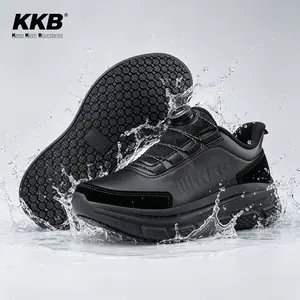 Non Slip Work Shoes Women Easy Slip Walking Shoes for Women Waterproof Sneakers for Restaurant Kitchen Nursing with Arch Fit Support Orthopedic