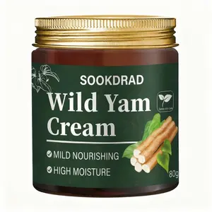 Wild Yam Cream, Wild Yam Extract, Hydrating Locking Moisture, Smooth Skin, Full Body Use, 80g, Gentle on Sensitive Skin, Portable Daily Use