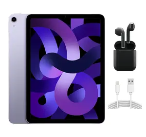 Refurbished Apple iPad Air 5 (2022) (WiFi + Cellular Unlocked) A2589 - Acceptable Condition with Wireless Earbuds& 1 Year Warranty