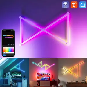 LED Constellation Wall Light, 6 Sections DIY Geometric Game Lamp, Wi-Fi Color Changing Home Decor, Supports Alexa & Google Assistant, LED Neon Lights