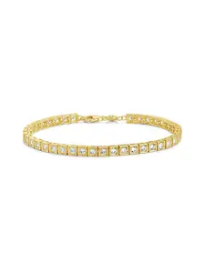 Sterling Forever Christina Square CZ Tennis Bracelet