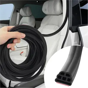 32.8 Feet Upgraded Car Windshield Strip Door Seal Strip Three-Layer Windshield Strip Self-Adhesive Seal Strip Windproof Leak Seal&amp;Universal Rubber Car Door Seal Strip/Protector Strip for Most Cars (32.8 Feet)