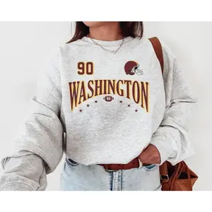 Vintage Washington Football Crewneck Sweatshirt_Hoodie_Tshirt, Retro Style Washington Sweatshirt, Commander Sweater, Washington Fans Gift, Washington T-Shirt