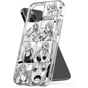 Phone Case Nami Accessories One-Piece Cover Shockproof TPU Transparent Compatible with iPhone SE 7 8 X XR 11 12 13 14 15 16 Plus Mini Pro Max Samsung Galaxy Note S9 S10 S20 S21 Ultra Plus Smartphone Protective