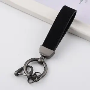 Sudue Keyring Car Leather Keychain Pendant, Auto Accessories, Folding/hemming Design, Durable Material, Perfect Gift for Drivers