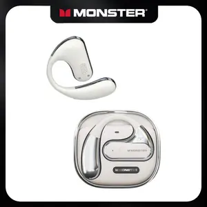 Monster Open Ear Headphones AC320,  Wireless Earbuds Bluetooth 5.4 with Clear Talk, Stylish Rotating Case with Lanyard, Type-C Charging, Comfort Fit, 24H Playback, IPX5 Water Resistant Sport Earbuds