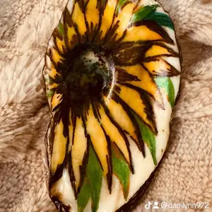 Hand Painted Oyster Shell Jewelry Holder - Perfect for Home Organization and Storage jewelry box