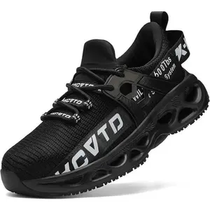 Slip On Steel Toe Shoes Men Lightweight Comfortable Lounging Walking Sneakers