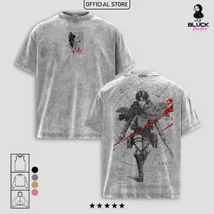 Levi Ackerman – Attack on Titan AOT Washed T-Shirt, Tanktop, Sweatshirt and Hoodie Oversize Unisex, Heavy Cotton Casual Streetwear Vintage Urban Outfit Fashion Clothes Top Anime Fans for Men and Women