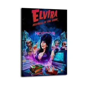 Elvira Mistress Of The Dark Gift For Friend Poster Bed Room Living Room Decor Modern Aesthetic Modern Aesthetic Office Gym Art Posters For Dorm Wall Decor