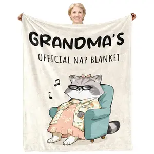 Christmas Grandma  blanket Gift Ideas - Funny Gifts for Grandma,Super  Flannel Throw Blanket 60×50