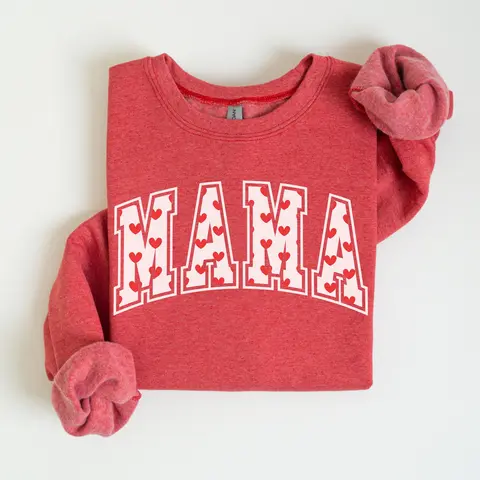 Valentines Mom Sweatshirt, Mama Heart Crewneck, Mom Love Sweater, Cute Women's Cupid Pullover, Trendy Mama Shirt, V-Day Sweatshirt