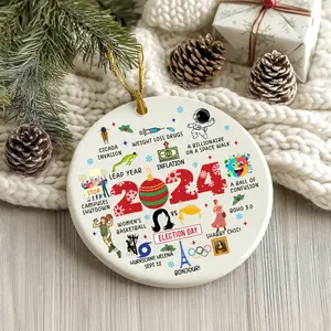 Notable Events 2024 Christmas Ornament Newsmaker Cute 2024 Ornament Funny Year in Review Year to Remember Ornament Commemorative 2024