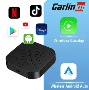 Carlinkit Wireless CarPlay Adapter and Android Auto Adapter Support Netflix/YouTube - CarPlay Ai Box Convert CarPlay Dongle TF Card/U Disk Magic Link for OEM Wired CarPlay/Android Auto Cars