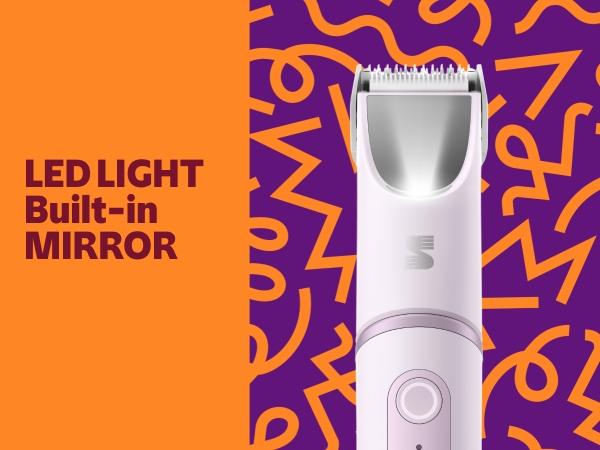 LADYSPOT Women Shaver -180° Rotatable Flexible Ergonomic Head with Built-in Light & Mirror, 2-in-1 Trim & Shave IPX7 Waterproof Wet Dry Lady Trimmer for Leg Underarm Bikini Line,dorm essentials, Dry Shaving Solutions LADYSPOT Women Shaver -180° Rotatable Flexible Ergonomic Head with Built-in Light & Mirror, 2-in-1 Trim & Shave IPX7 Waterproof Wet Dry Lady Trimmer for Leg Underarm Bikini Line,dorm essentials, Dry Shaving Solutions