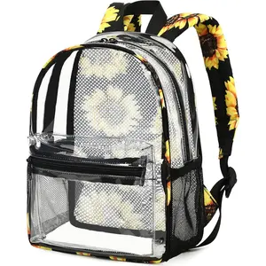 Clear Mini Backpack for Stadium Events 12x12x6 Small Transparent Backpacks Plastic See Through Clear Bag for Concerts Work Festival  Travel