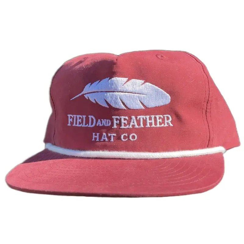 Field and Feather red rope hat