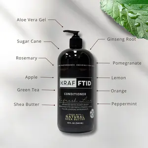 Krafftid 32oz Conditioner | 100% Natural Shea Butter + Plant-Based Cleansing | Grooming Game-Changer | Barbershop-Approved Conditioner Gentle