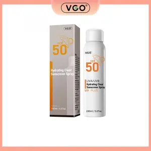 VGO Body Sunscreen Hydrating Clear Sunscreen Spray SPF 50 for All Skin Types, Broad Spectrum UVA/UVB Protection Lightweight Mist Moisture Fragrance Water Proof