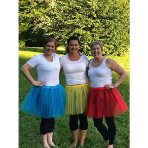 Solid Color Costume Tutu Skirt - Teen, Adult, Plus, & Extra Plus Size Stretchy - Chiffon Tulle Accessory