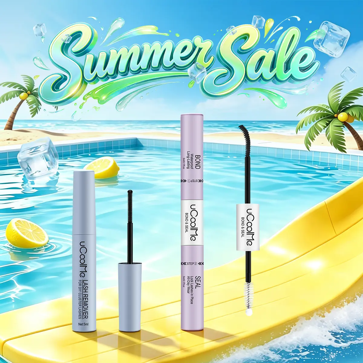 2-in-1 Lash Bond and Seal with Remover Kit, Waterproof Eyelash Adhesive for a Strong, Long-Lasting Hold on Cluster Lashes & Extensions, Beauty Products, False Eyelashes & Adhesives