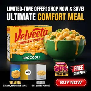 Velveeta Shells & Cheese Broccoli with Shell Pasta, Cheese Sauce & Broccoli Florets, 9.4 oz Box