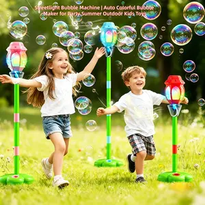 Rechargeable Light & Music Bubble Machine, Unisex Kids Toy for Parties, Camping, Weddings, 90ML Solution Included, Trendy Outdoor Fun