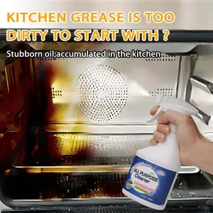Blue Heavy-Duty Degreaser, Grease buildup? 500ml kitchen oil cleaner for oven, grill and range hood, fast-acting spray that dissolves baked-on grease easily