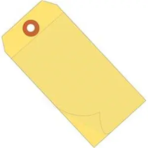 Box Partners  4.75 x 2.38 in. Yellow Self-Laminating Tags - Case of 100