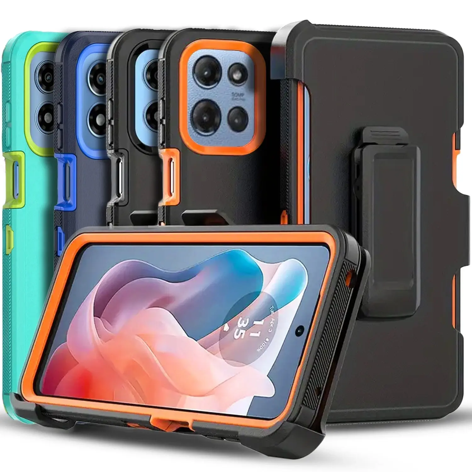 for Moto G 2025 Case Phone Cover Heavy Duty Fit with Glass Screen Protector
