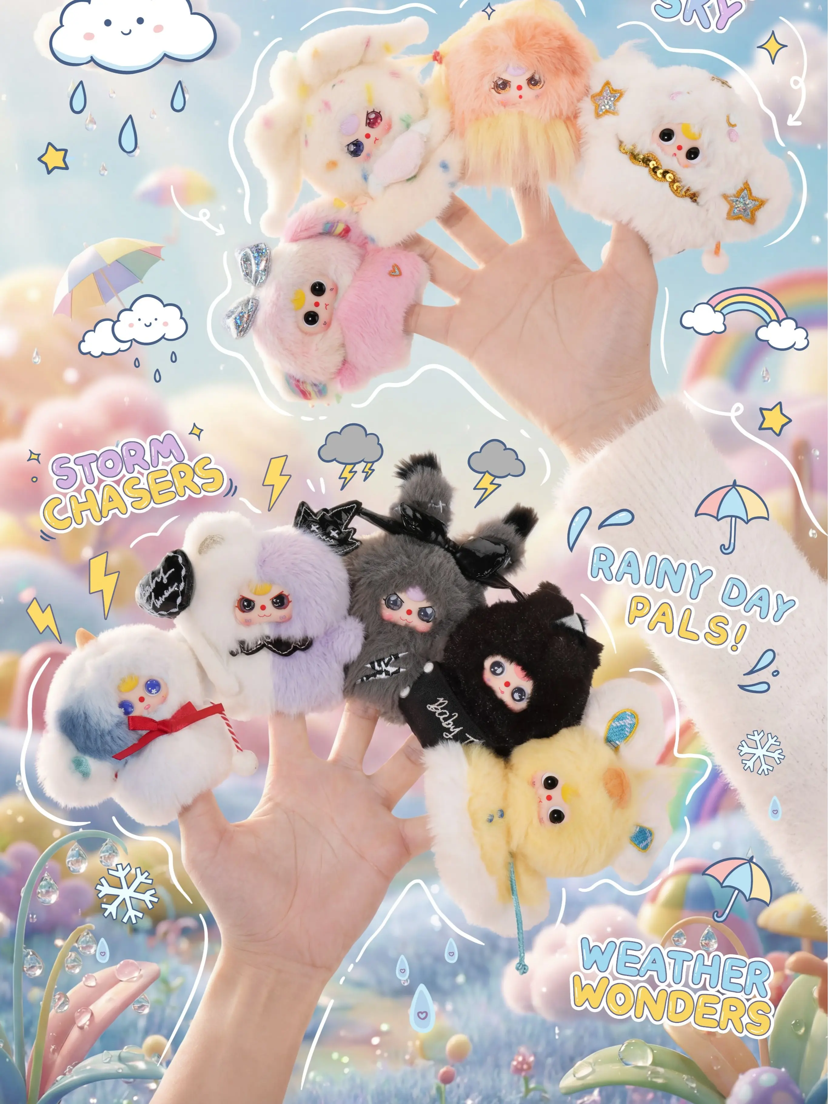 Bitetoy x babythree14027) Baby Three Weather guide Series plush