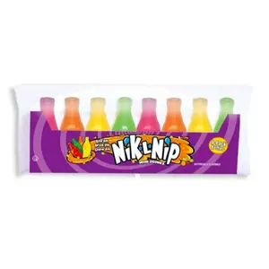 Nik-L-Nip Mini Drinks(8pk) - Wax Bottles-tiktok candy Snack Retro sweet Chewy Bonbon snack wax bottle wax candy Sweet Bite Sugar Fruits Vintage