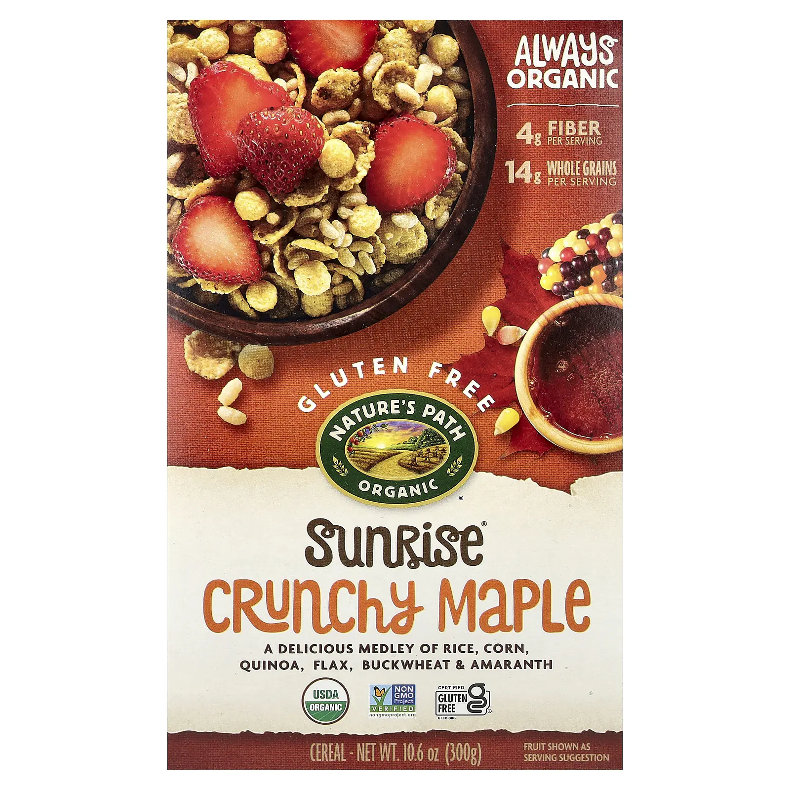 Nature's Path Organic Sunrise Crunchy Maple Cereal, 10.6 oz (300 g) Nature's Path Organic Sunrise Crunchy Maple Cereal, 10.6 oz (300 g)