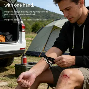 High-Performance Tactical Hemostat Bandage, Stainless Steel Buckle, Quick Stop Bleeding, Portable Design, Essential Gear for Outdoor Activities