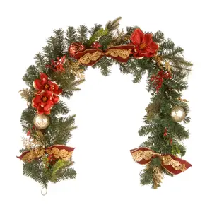 6 ft. Decorative Garland with Ornaments & Bows 6 ft. Decorative Garland with Ornaments & Bows