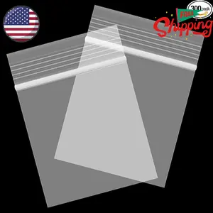 300pcs 1" x 1" Plastic Zip Bags, 2 mil Thick, Clear