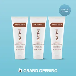 NATIVE Whole Body Deodorant Cream 3-Pack – Aluminum-Free, Odor Protection
