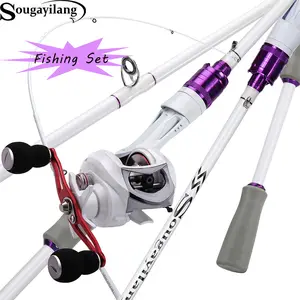 Sougayilang  Rod and Reel Combo, Baitcasting Combo, Carbon Fiber Blank Rods,EVA Handle,outdoors  supplies   rig fishing