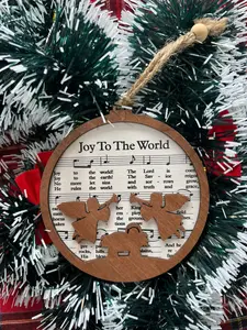 Christian Ornament, Nativity Ornament Set 2024, Music Sheet Nativity Ornament, Jesus Ornament, Christmas Ornaments 2024, Christmas Ornament